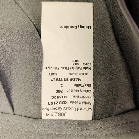 MICHAEL KORS COLLECTION Size 2 Grey Silk Sequined Pleated Dress Pants