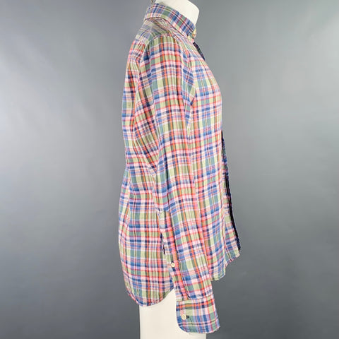 TAYLOR STITCH Size 40 Multi Color Plaid One Pocket Long Sleeve Shirt
