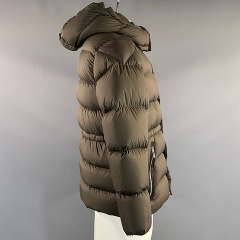 MONCLER Size L Green Quilted Polyester Puffer Jacket