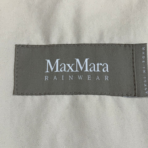 MAX MARA Size S Beige Cotton Twill Hidden Snaps Raincoat