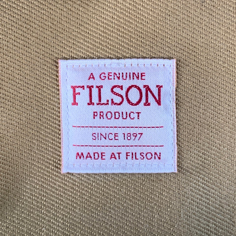 FILSON Large Rugged Tan Brown Cotton Canvas Twill Duffle Bag