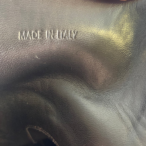 PRADA Size 7.5 Brown Leather Moto Racer Boots