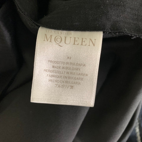 ALEXANDER MCQUEEN Size 36 Black Mixed Fabrics Wool Slim Fit Dress Pants