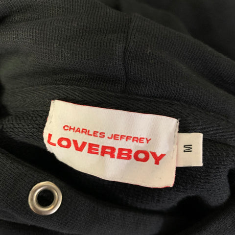 CHARLES JEFFREY LOVERBOY SS2021 Size M Black Pink & Blue Graphic Cotton Sweatshirt