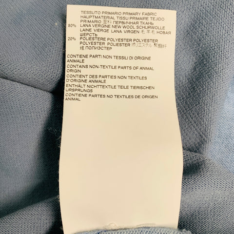 MARNI Size 44 Blue Wool Blend Elbow Patches Cardigan