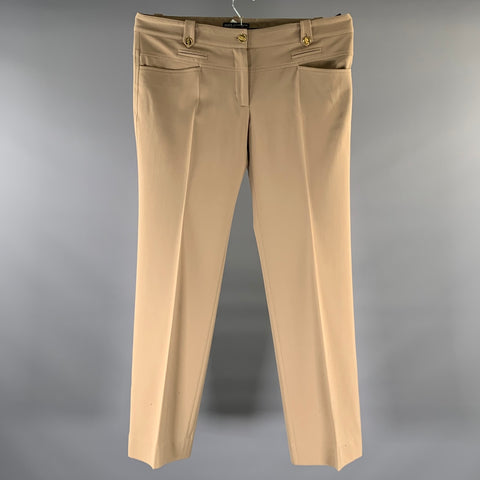 DOLCE & GABBANA Size 36 Khaki Wool Blend Dress Pants