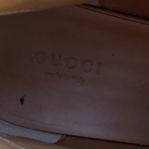 GUCCI Size 9.5 Black Leather 811377 Monogram Round Toe Boots