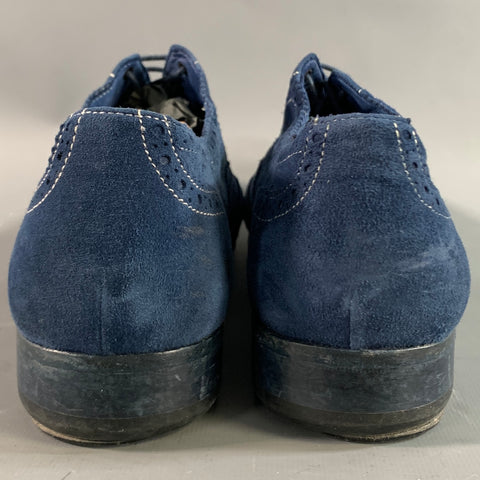 PAUL SMITH Size 6 Blue 568507 Suede Wingtip Lace Up Shoes