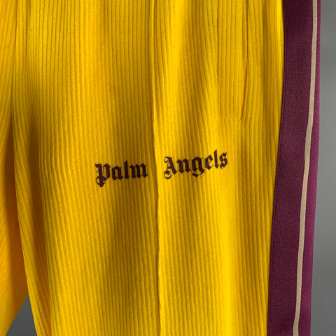 PALM ANGELS Size L Yellow Purple Corduroy Joggers Casual Pants