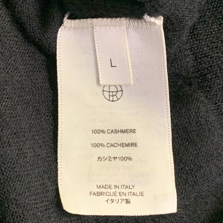 THE ROW Size L Black Cashmere Knit Button Up Cardigan