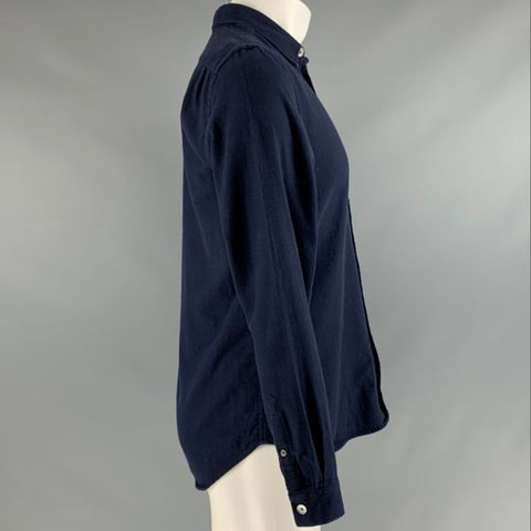 PAUL SMITH Size M Navy Twill Cotton Long Sleeve Shirt