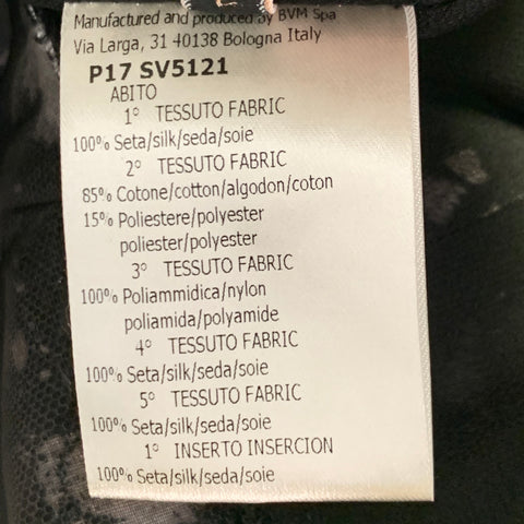 Robe de cocktail GIAMBATTISTA VALLI taille XS en soie mélangée noire et blanche