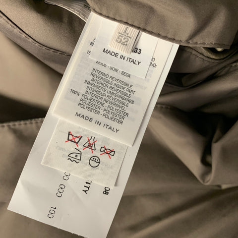 ERMENEGILDO ZEGNA Chest Size 42 Size L Grey Brown Wool & Silk Zip Up Vest