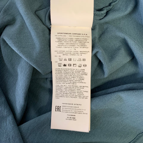 STONE ISLAND Size XL Blue Graphic Cotton T Shirt