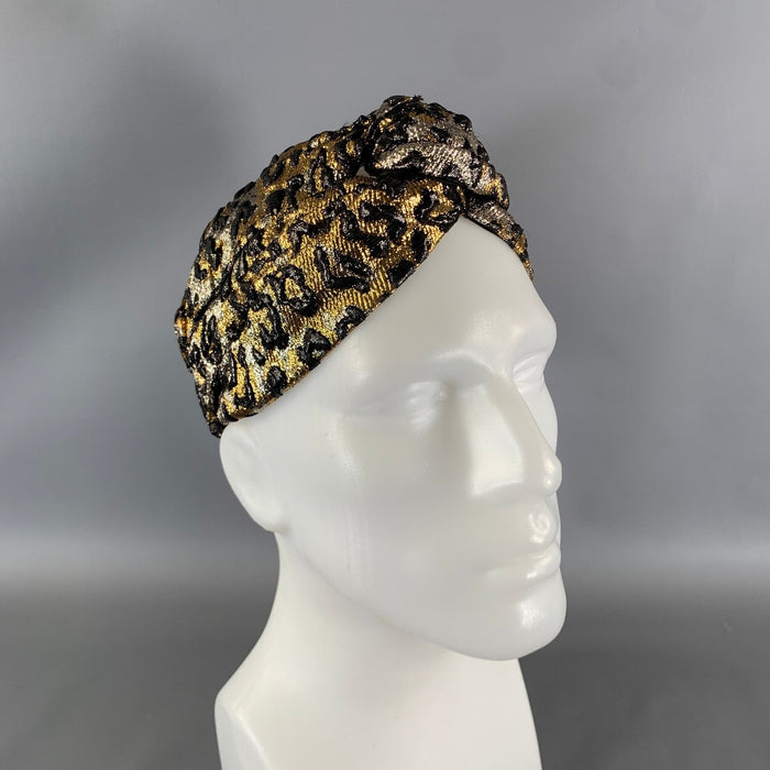 GUCCI Leopard Cotton Blend Metallic Hats