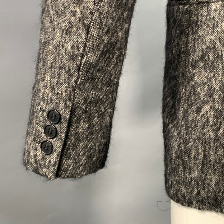 COMME des GARCONS HOMME PLUS AW12 Size XS Grey Black Wool Notch Lapel Sport Coat