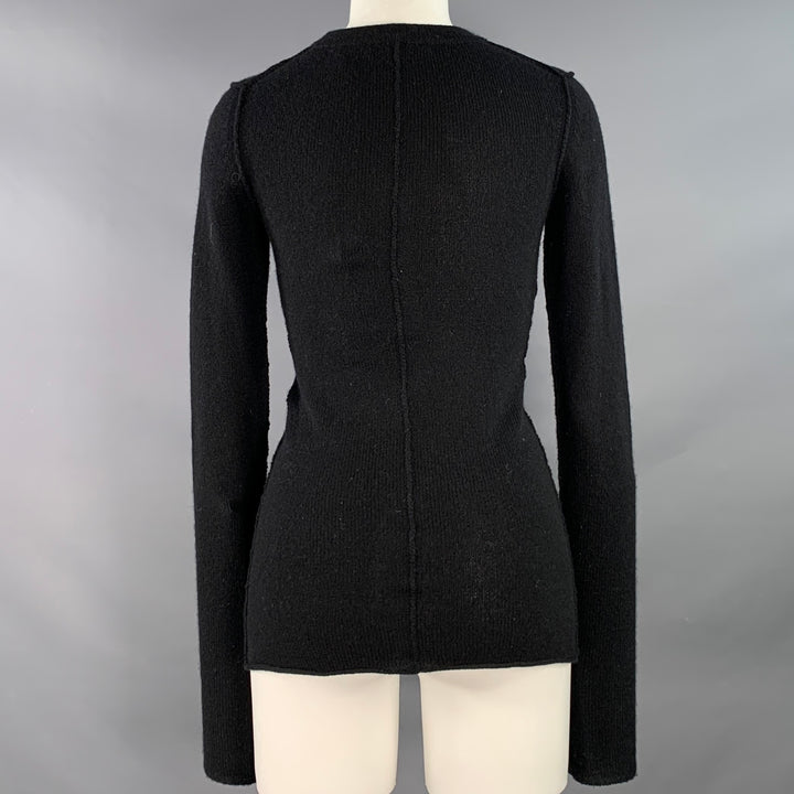 INHABIT Size S Black Cashmere Blend Knit Crew Neck Pullover