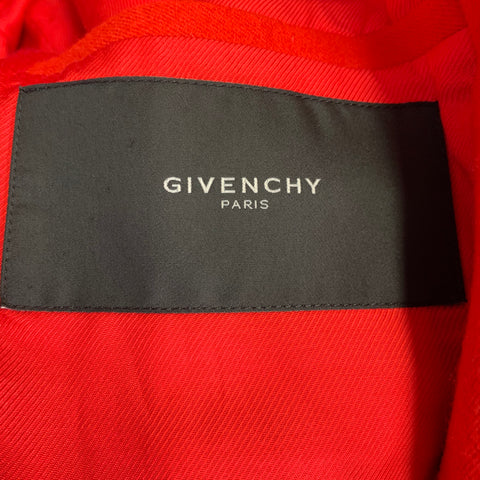GIVENCHY FW12 Size S Red Twill Wool Cotton Notch Lapel Suit
