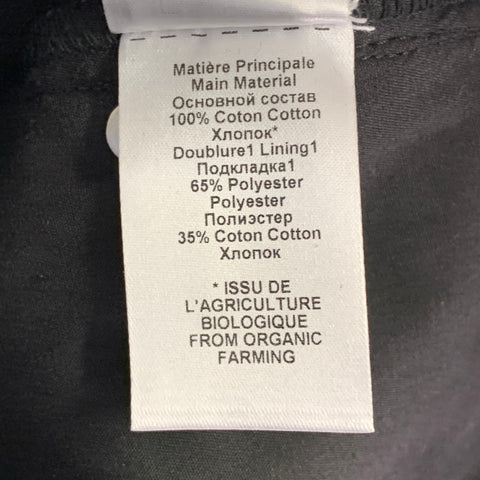 ISABEL MARANT Taille 6 Noir Coton Sergé Fermetures éclair Jean fuselé à braguette zippée
