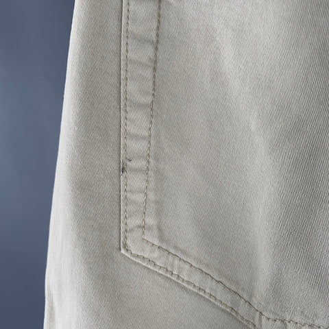 ERMENEGILDO ZEGNA Size 33 Beige Cotton Blend Straight Jeans