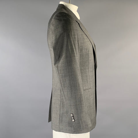 YVES SAINT LAURENT Size 40 Grey Wool Blazer Coat