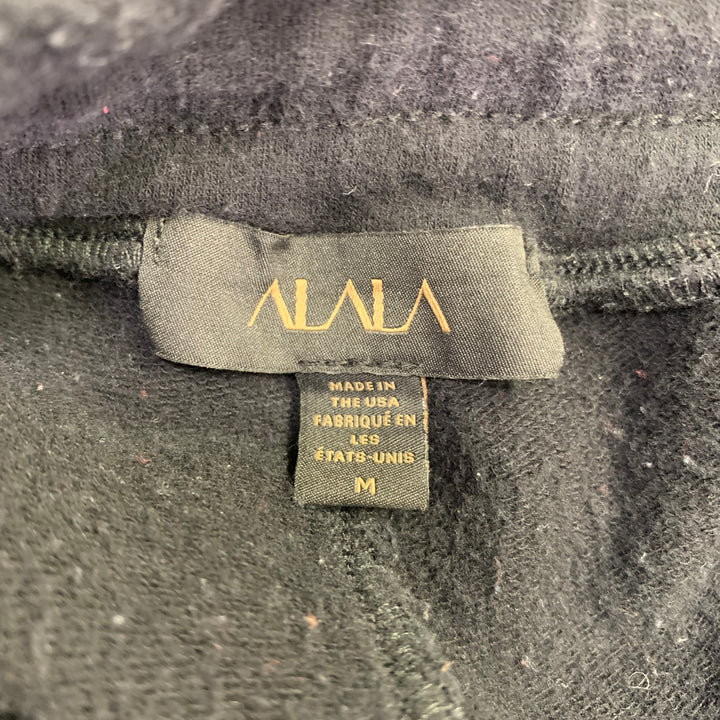 ALAIA Size M Black Cotton Blend Wide Leg Casual Crop Pants