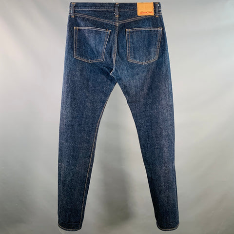 RESOLUTE Size 34 710 Indigo Twill Cotton Denim Straight Selvedge Jeans