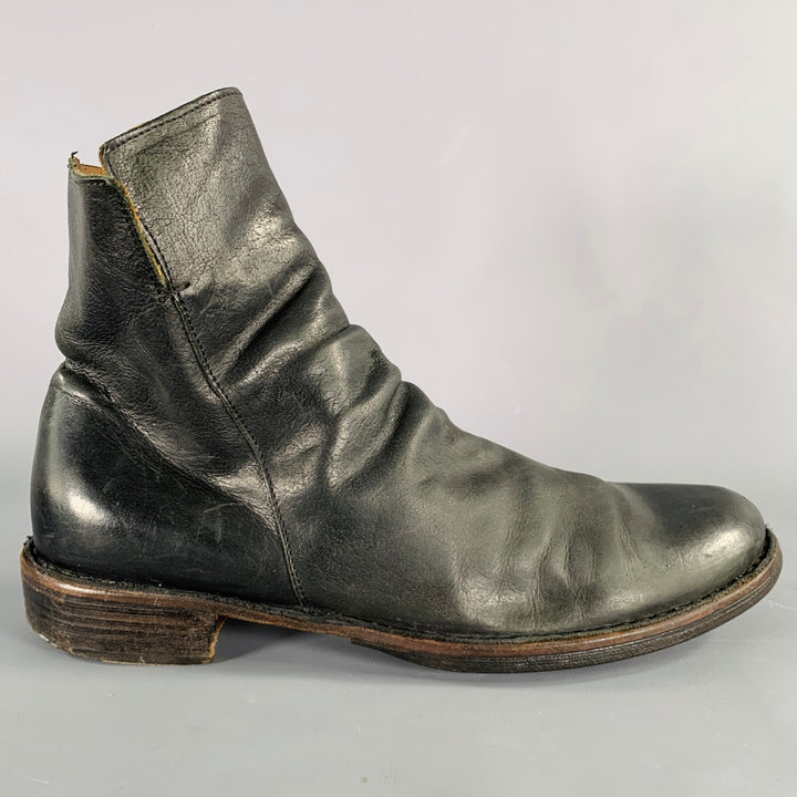 FIORENTINI + BAKER Size 9 -Eternity Elf- Black Leather Side Zipper Boots