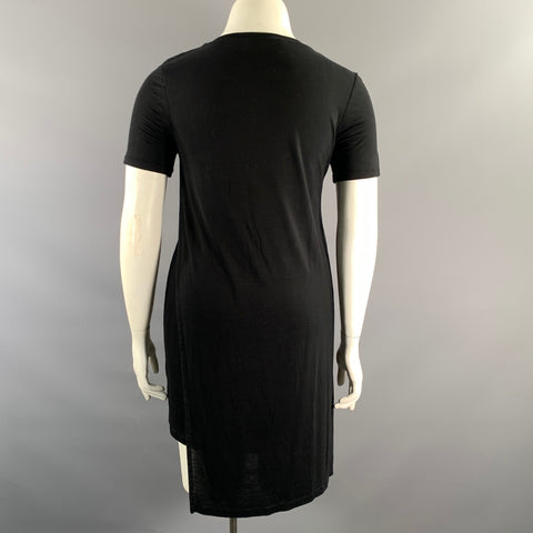 ACNE STUDIOS Size M Black Lyocell T Shirt Knee-Length Dress