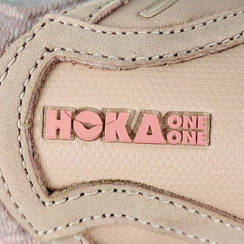 HOKA Size 9.5 Pink Leather High Top Athletic Sneakers