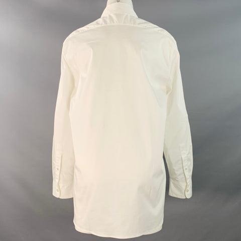THE ROW Size S White Cotton Blend Oversized Hidden Buttons Shirt