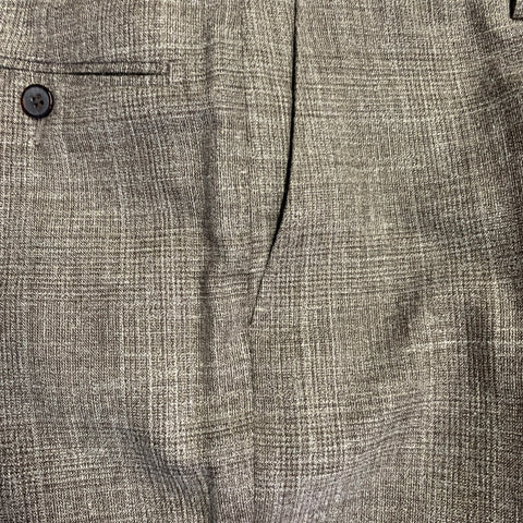 SUITSUPPLY Size 36 Brown Melange Wool Silk Linen Notch Lapel Suit