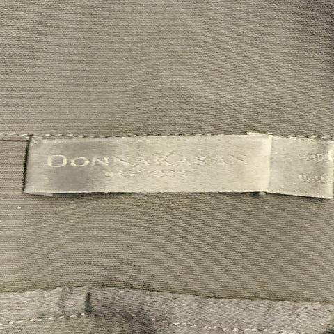 DONNA KARAN Size 8 Black Cream Viscose Blend Mixed Materials Hidden Buttons Blouse