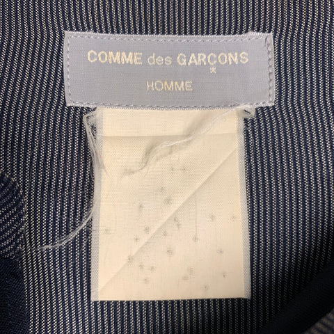 COMME des GARCONS Vintage Size XXL Navy White Stripe Nylon Oversized Long Sleeve Shirt