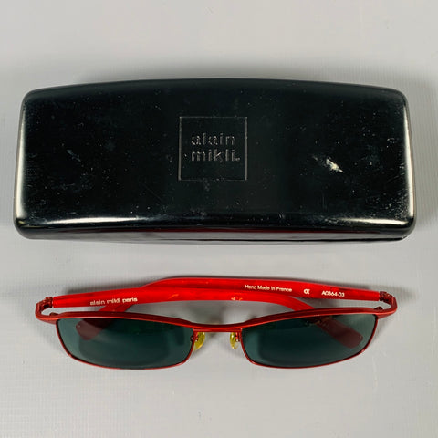 ALAIN MIKLI Red Metal Sunglasses