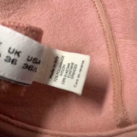 MOSCHINO Size L Pink Black Nylon Blend Mesh Bralette Lingerie