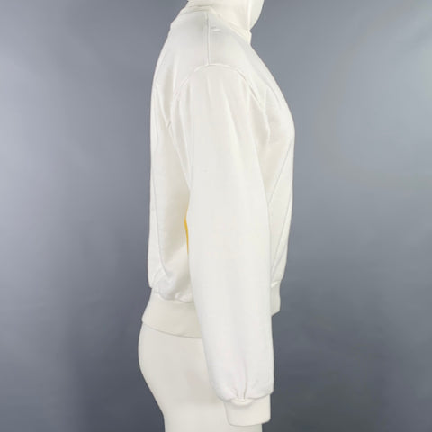 KAPITAL Size S White Yellow Cartoon Cotton Crew Neck Sweatshirt
