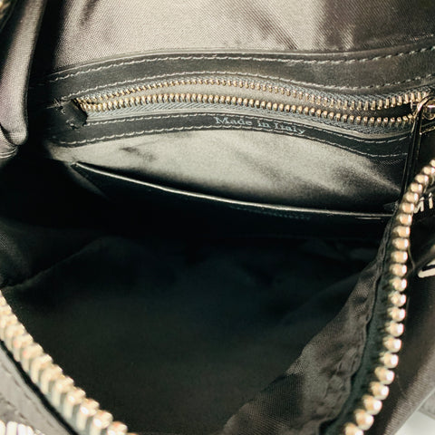 MOSCHINO Black White Logo Nylon Cross Body Bag