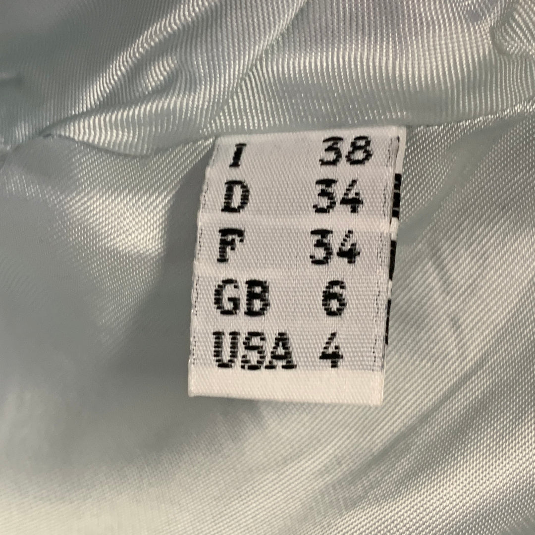 FUTURE OZBEK Size 4 Navy Polyamide Blend Single Breasted Blazer Mini Skirt Set