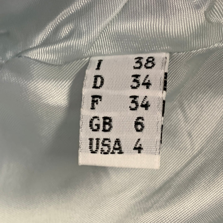 FUTURE OZBEK Size 4 Navy Polyamide Blend Single Breasted Blazer Mini Skirt Set