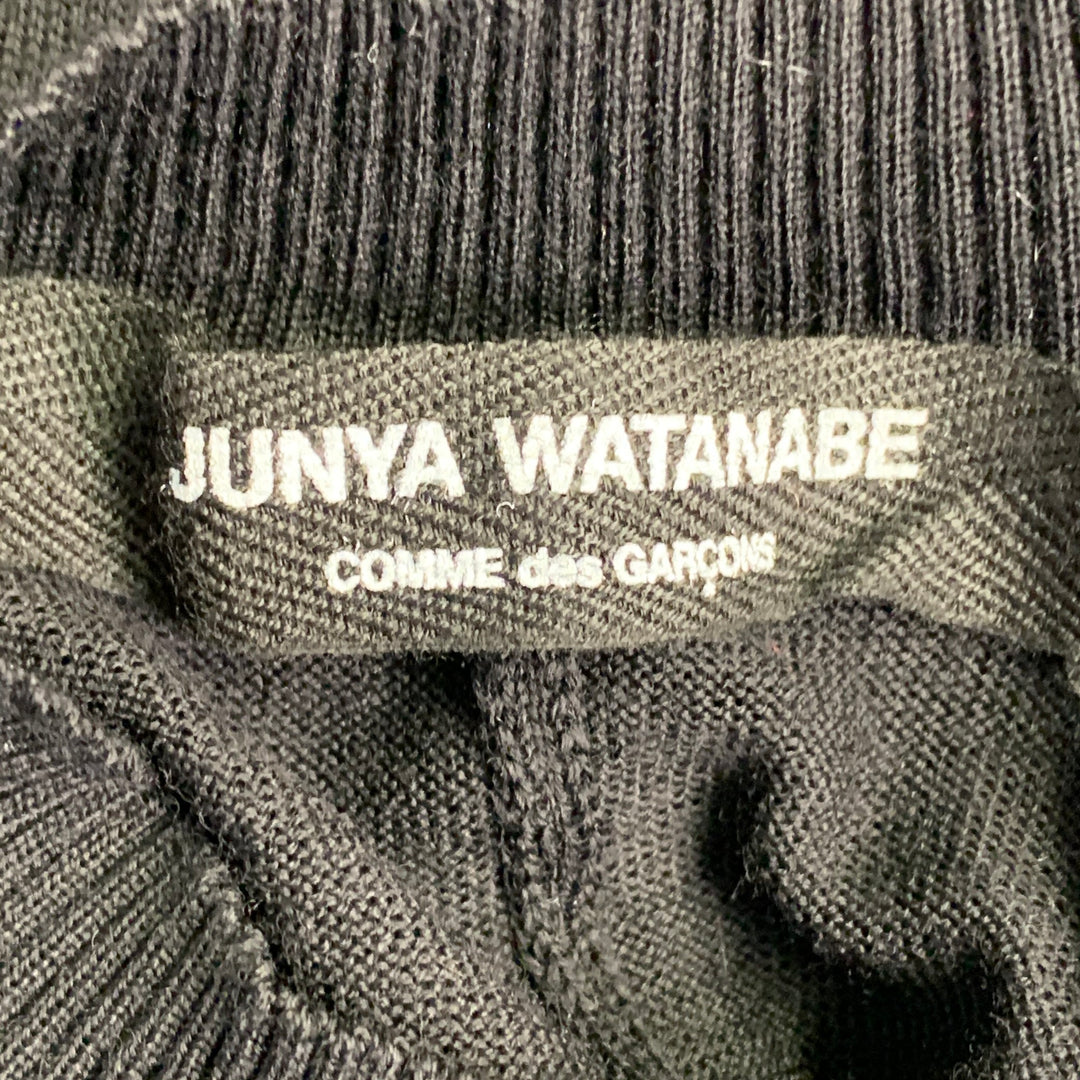 JUNYA WATANABE 2011 Size M Black Wool Long Placket Midi Dress