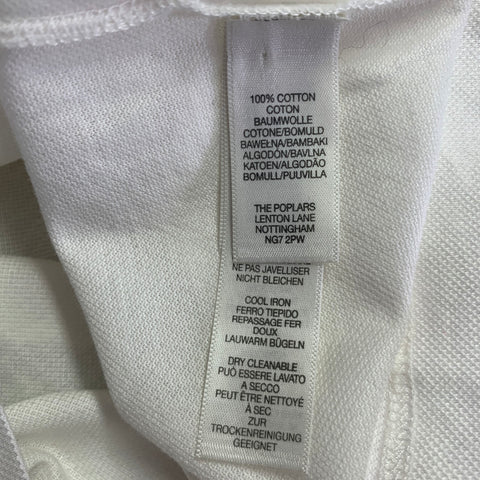 PAUL SMITH Size L White Multi Color Cotton Contrast Trim Polo