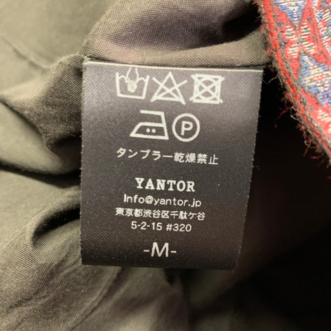 YANTOR SS18 Size M Black Red Diamond Silk Cotton Drop Crotch Casual Pants