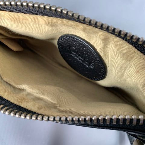 CHLOE Paddington Clutch Black Gold Pebble Grain Leather Handbag