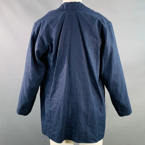 VISVIM Size M New Hope Navy Linen Notch Lapel Sport Coat