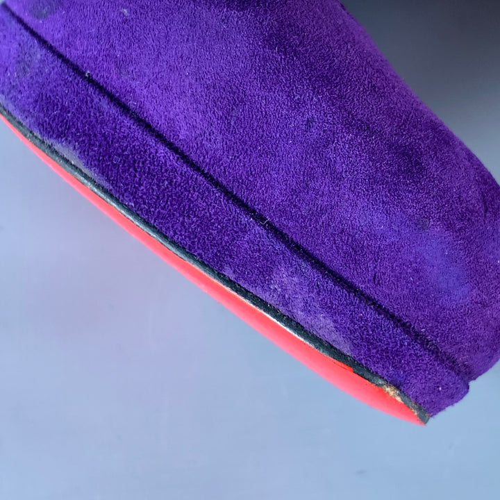 CHRISTIAN LOUBOUTIN Size 4.5 Purple Suede Platform Pumps