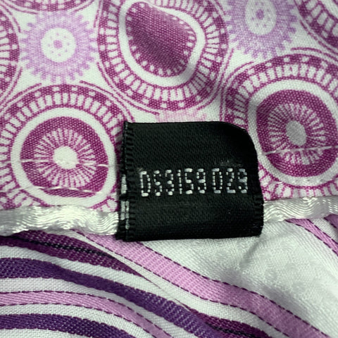 BUGATCHI UOMO Size XXL Purple White Stripe Cotton Long Sleeve Shirt