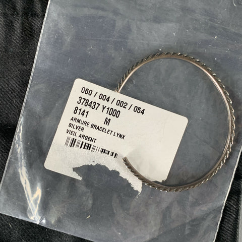 SAINT LAURENT Silver Tone Metal Bracelet