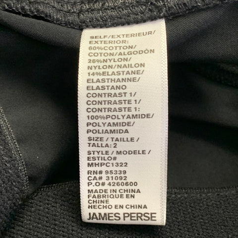 JAMES PERSE Size M Black Cotton Blend Joggers Casual Pants