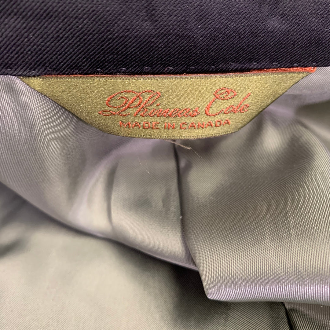 PHINEAS COLE Size 38 Black Wool Peak Lapel Tuxedo